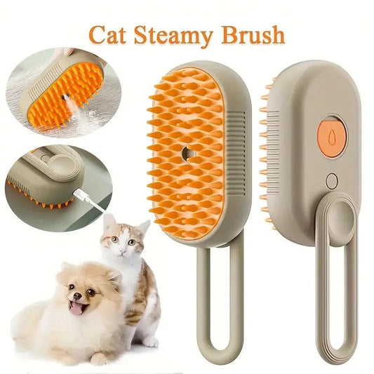 Electric Pet Steam Grooming Brush